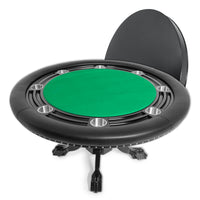 Thumbnail for BBO The Nighthawk Poker Table Black Leg Velveteen Green Dining Top