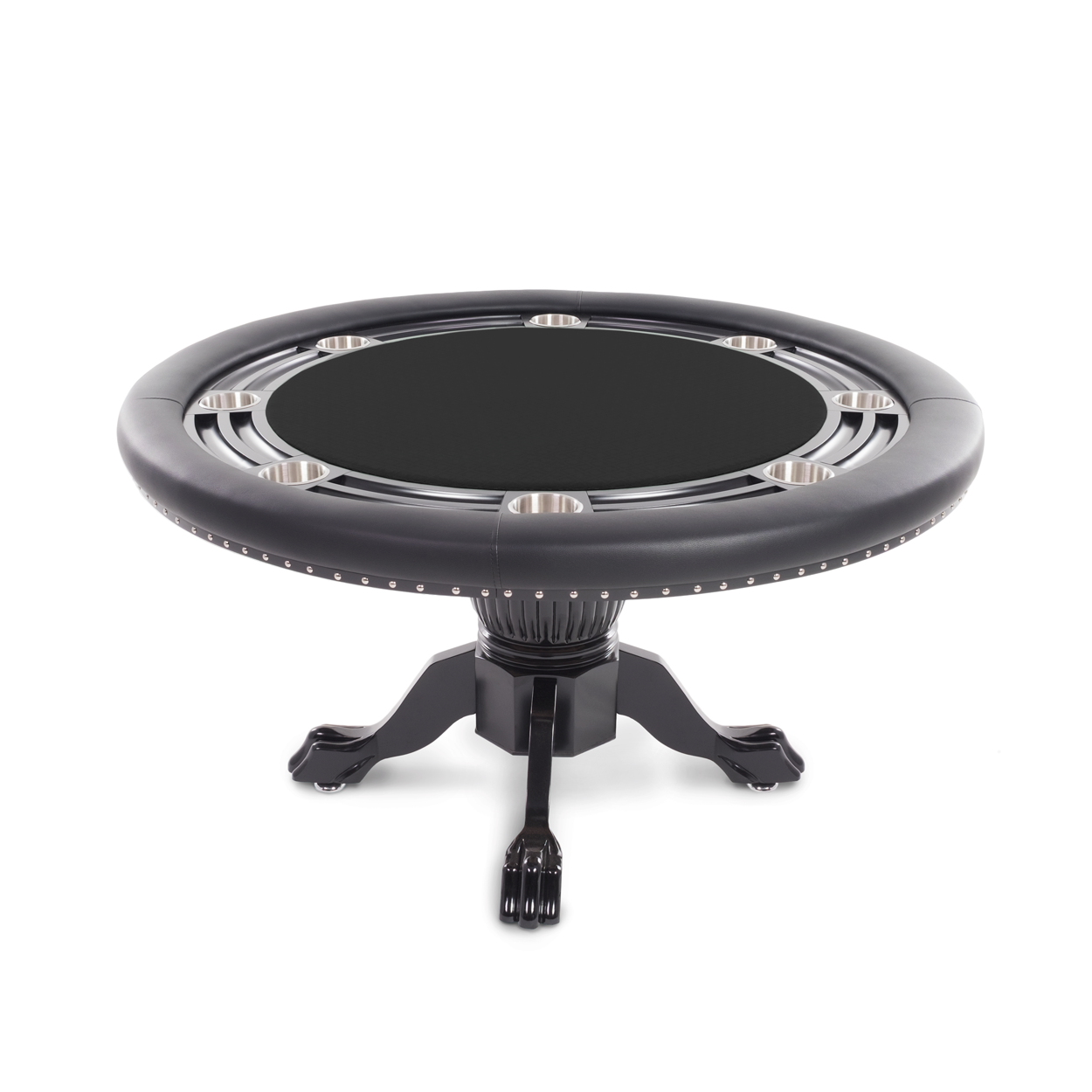 BBO The Nighthawk Poker Table Black Pedestal Leg Speed Suit Black