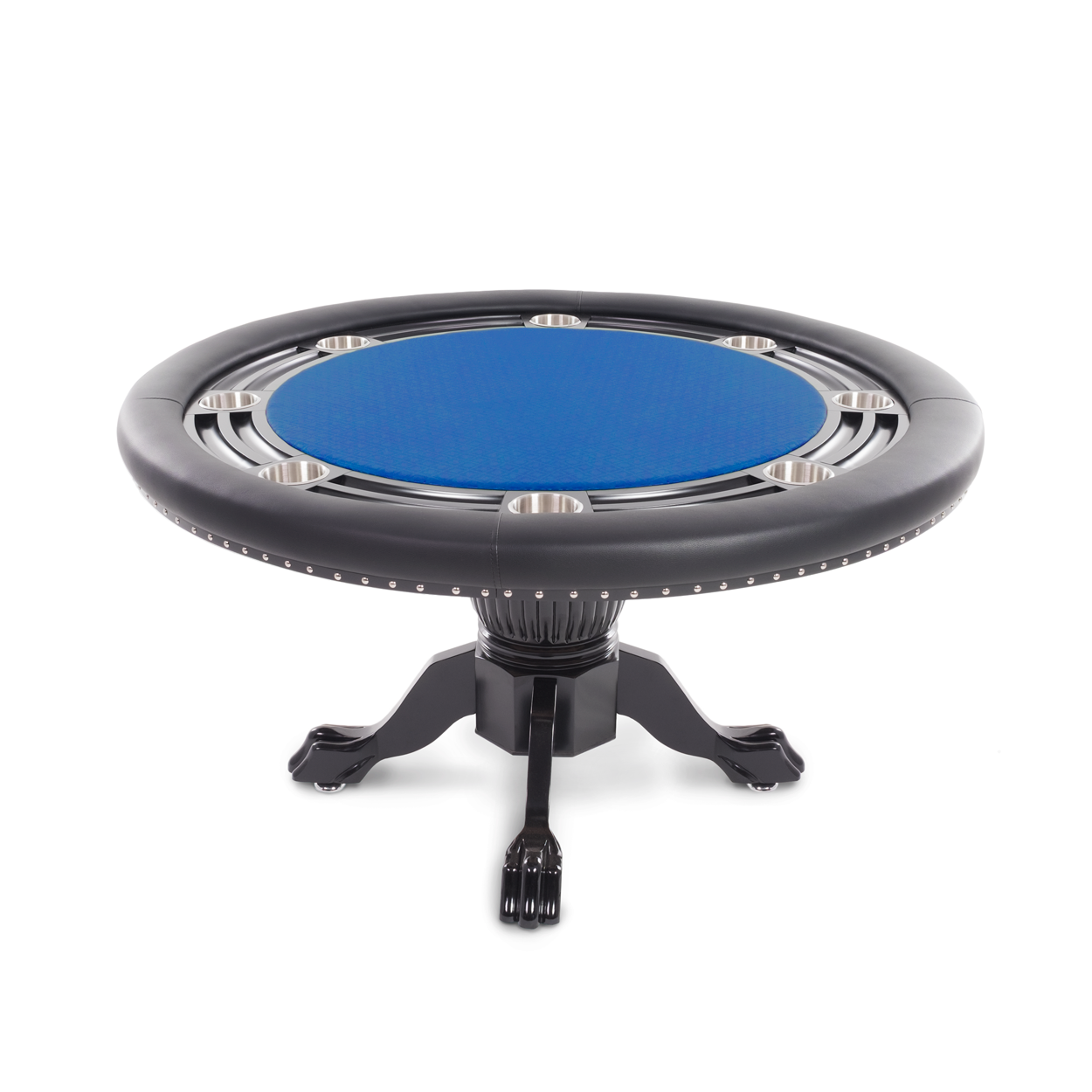 BBO The Nighthawk Poker Table Black Pedestal Leg Speed Suit Blue