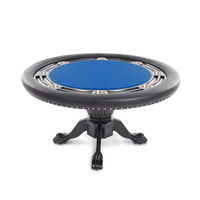 Thumbnail for BBO The Nighthawk Poker Table Black Pedestal Leg Speed Suit Blue