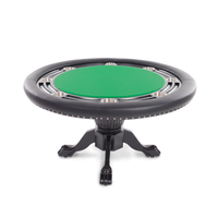 Thumbnail for BBO The Nighthawk Poker Table Black Pedestal Leg Speed Suit Green