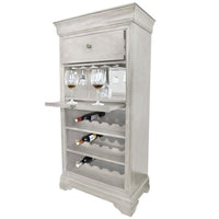 Thumbnail for ram game room brcb2-AW bar cabinet with wine rack Antique White