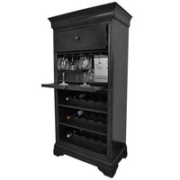 Thumbnail for ram game room brcb2-BL bar cabinet with wine rack Black