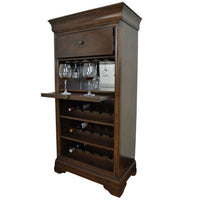 Thumbnail for ram game room brcb2-CAP bar cabinet with wine rack Cappuccino