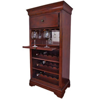 Thumbnail for ram game room brcb2-ET bar cabinet with wine rack English Tudor