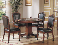 Thumbnail for sunset trading 5 piece bellagio dining and poker table set cr-87148-5pc indoor
