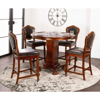 Thumbnail for sunset trading bellagio upholstered barstools with back set of 2 cr-87148-24-2 with table
