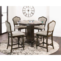 Thumbnail for sunset trading vegas cr-87711-24-2 upholstered barstools with backs set of 4 with vegas table in poker setup