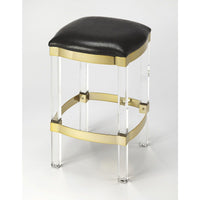 Thumbnail for Butler Specialty 5322034 Jordan Acrylic and Black Leather Counter Stool