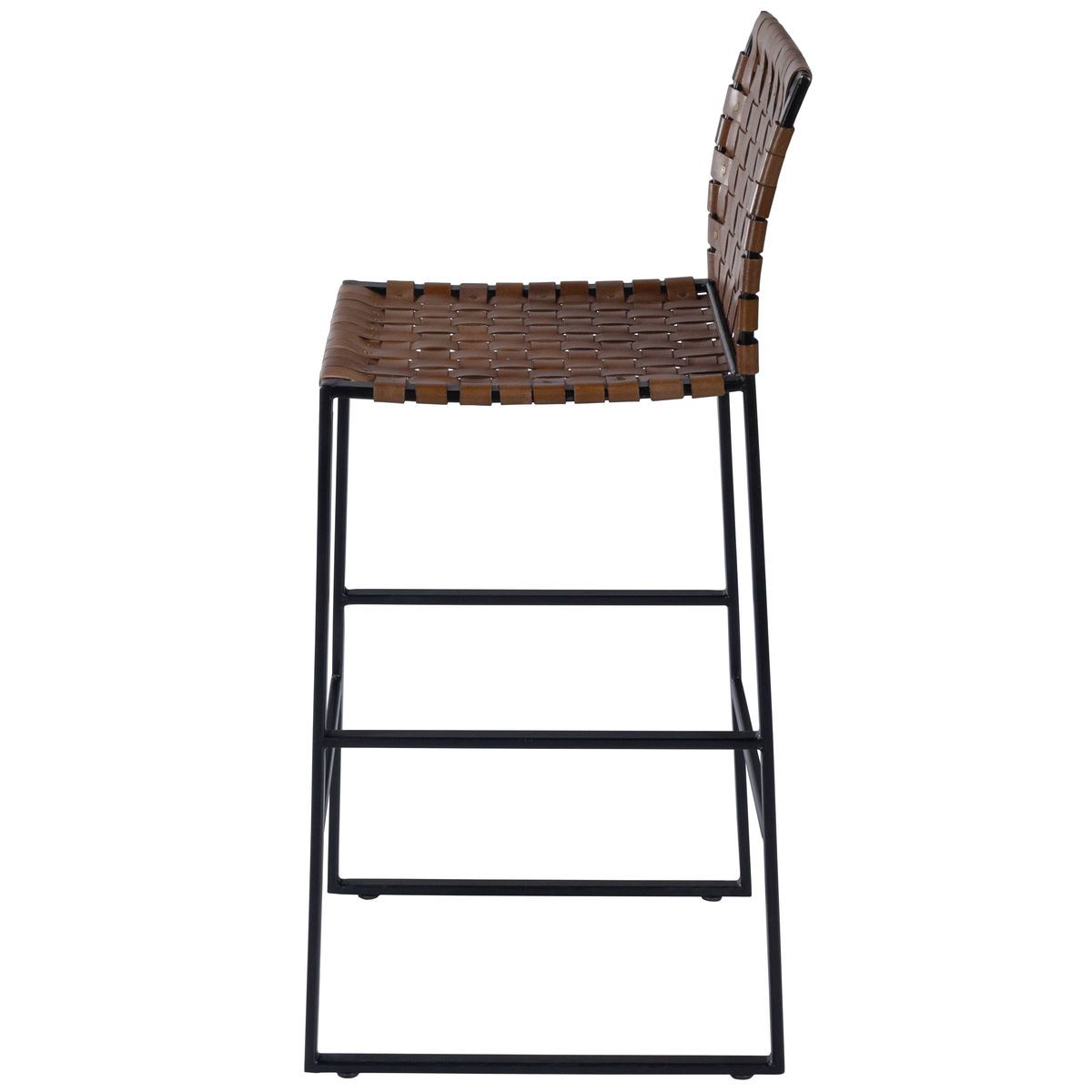 5445344 Butler Industrial Chic Bar Stool Leather Brown