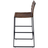 Thumbnail for 5445344 Butler Industrial Chic Bar Stool Leather Brown