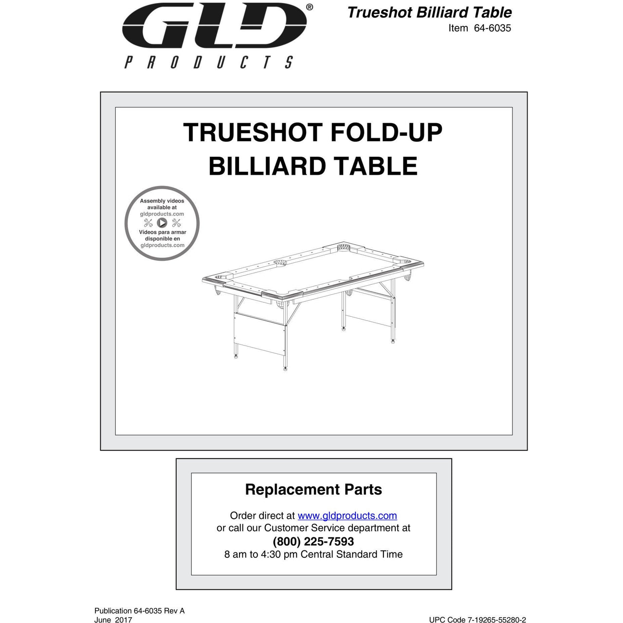 Fat Cat Trueshot 6' Folding Billiard Table