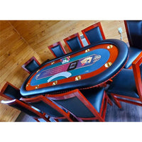 Thumbnail for BBO Rockwell Poker Table Custom Surface With BBO Classic Chairs