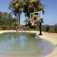 Thumbnail for First Team HydroSport Fixed Poolside Basketball Goal Series outdoor