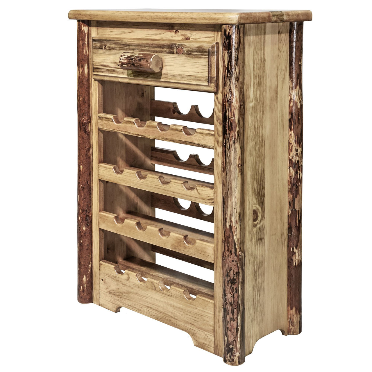 Glacier Country Collection MWGCWR Wine Cabinet Stained Lacquered Left