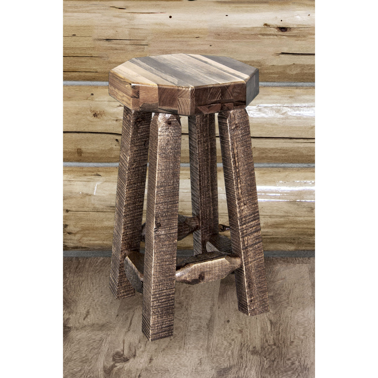 Homestead Collection Backless-Barstool Stain Lacquer Finish MWHCBNSL24