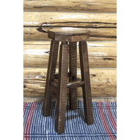 Thumbnail for Homestead Collection Backless Barstool Stain Lacquer Finish MWHCBNSL 