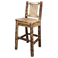 Thumbnail for Montana Glacier Country Collection MWGCBSWNR Barstool With Back