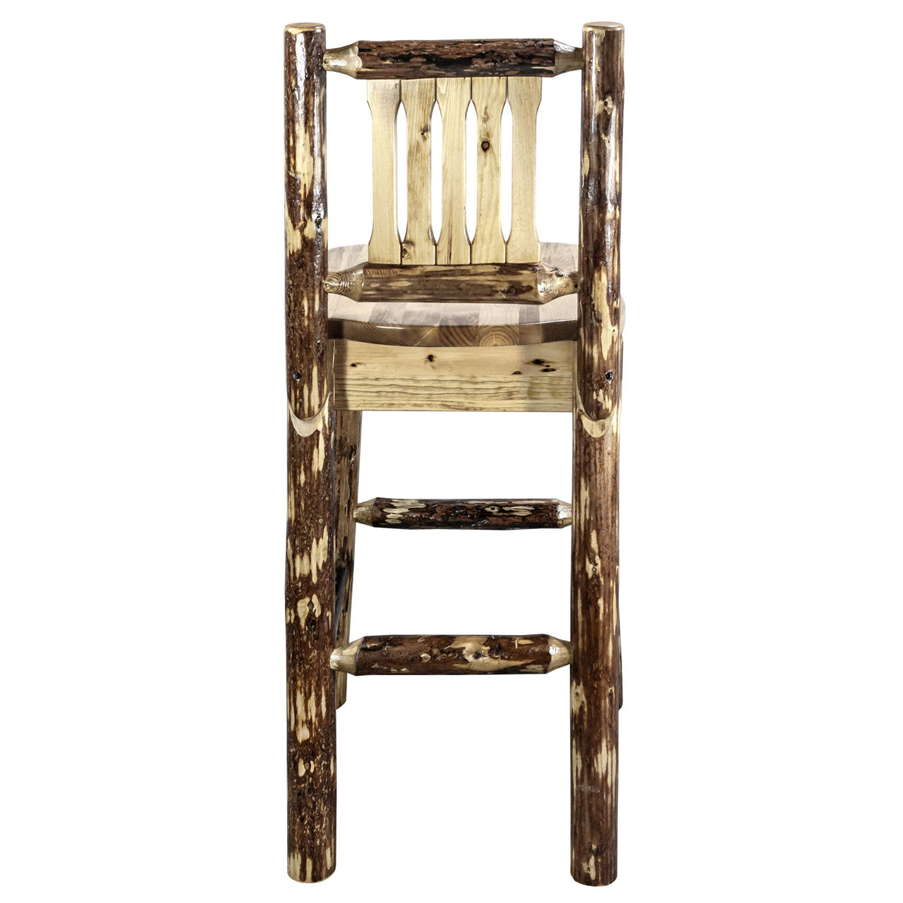 Montana Glacier Country Collection MWGCBSWNR Barstool With Back view