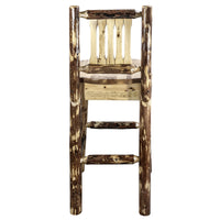 Thumbnail for Montana Glacier Country Collection MWGCBSWNR Barstool With Back view