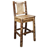 Thumbnail for Montana Glacier Country Collection MWGCBSWNR Barstool With Back front right view