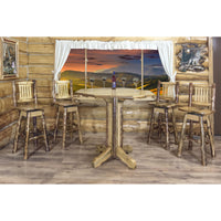 Thumbnail for Montana Glacier Country Collection Pub Table Octagon Top With Chairs