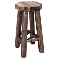 Thumbnail for Montana Homestead Collection MWHCBNSL Backless Barstool Stain Lacquer Finish