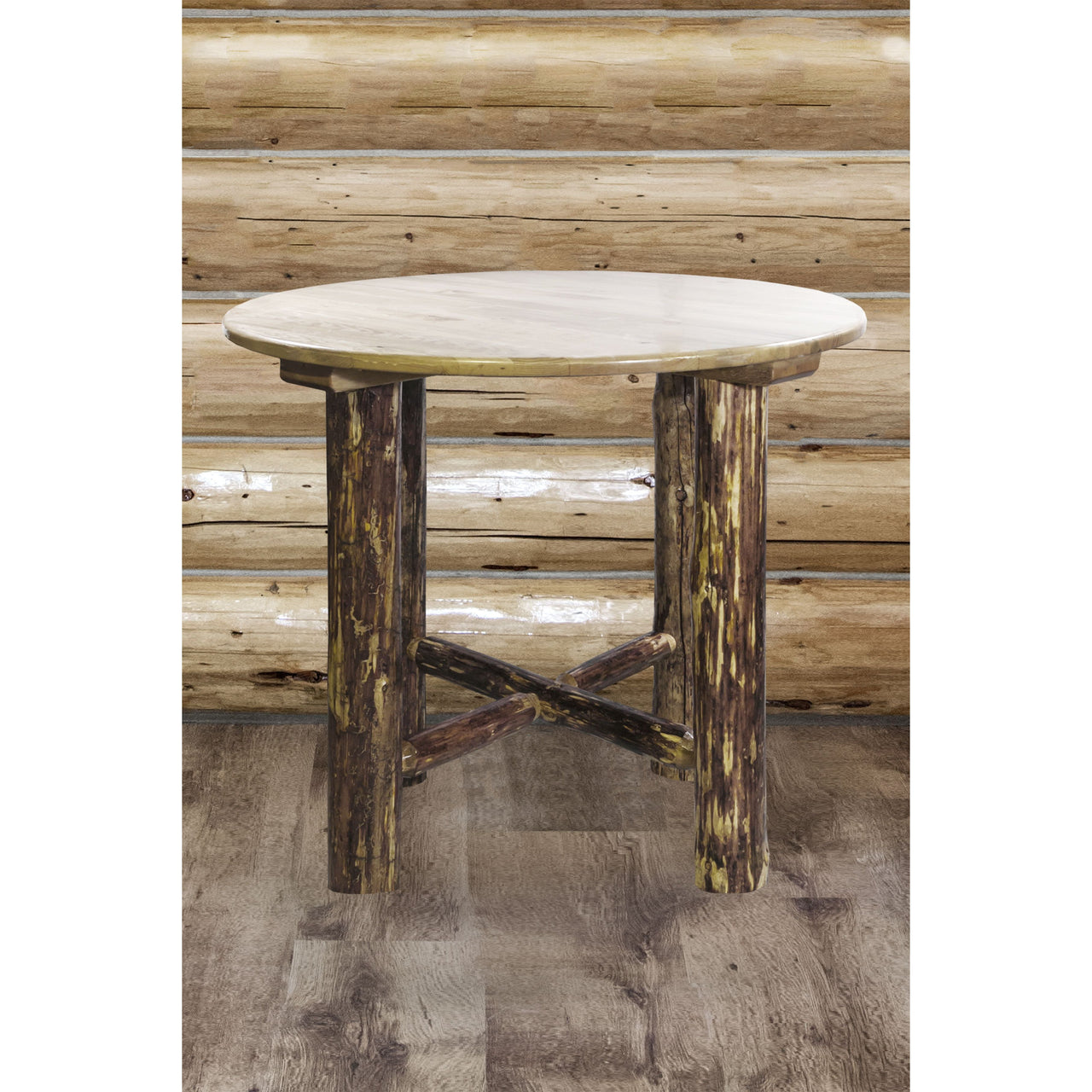 The Montana Glacier Country Collection MWGCBT Bistro Table Stain Lacquered