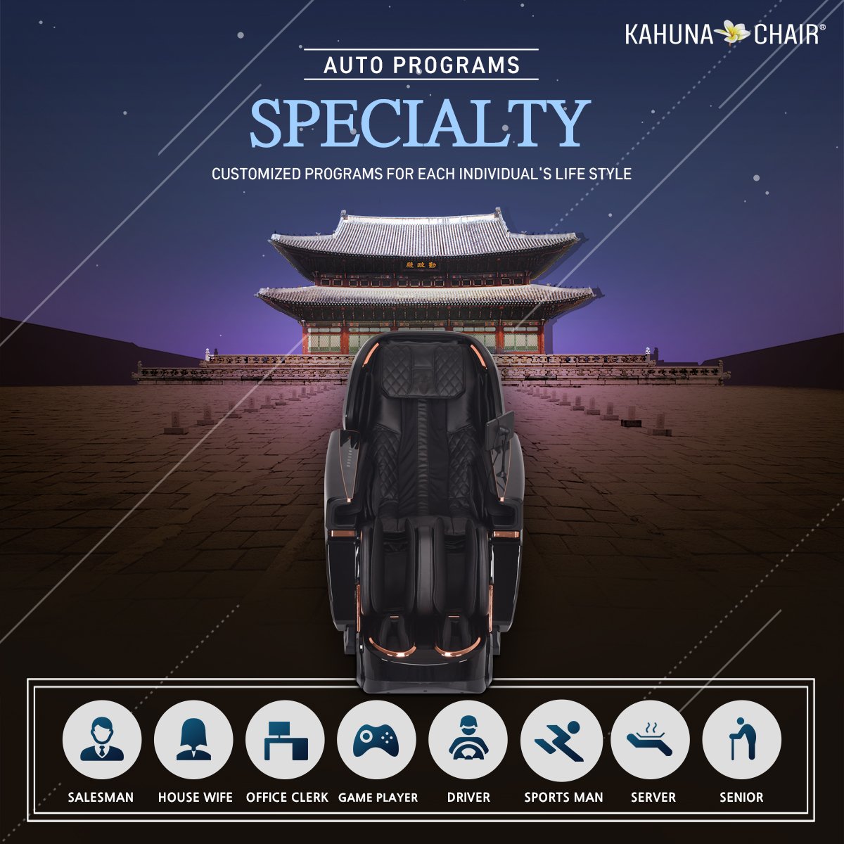 kahuna massage chair em8500 auto programs specialty