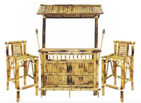 Thumbnail for ram game room bamboo tiki bar tbar60 pair with taki bar stool