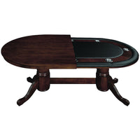 Thumbnail for ram game room gtbl84-wt texas holdem game table Cappuccino with dining top half cover