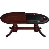 Thumbnail for ram game room gtbl84-wt texas holdem game table Chestnut with dining top half cover