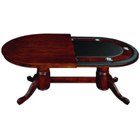 Thumbnail for ram game room gtbl84-wt texas holdem game table English Tudor with dining top half cover