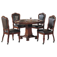 Thumbnail for sunset trading 5 piece bellagio dining and poker table set cr-87148-5pc