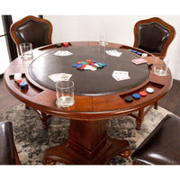 Thumbnail for sunset trading bellagio 42 round 3in1 table cr-87148-tcb poker table setup