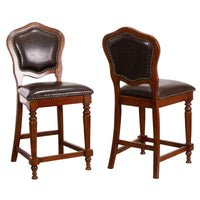 Thumbnail for sunset trading bellagio upholstered barstools with back set of 2 cr-87148-24-2