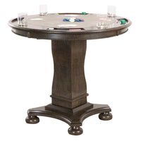 Thumbnail for sunset trading vegas 42 round counter height dining chess and poker table cr-87711-tcb